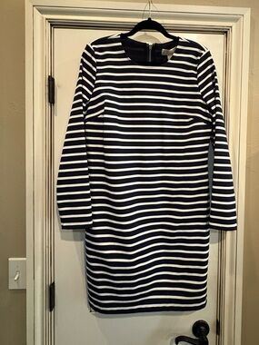 Michael Kors Navy and White Striped Dress